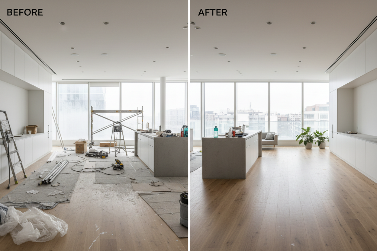 Nettoyage après travaux